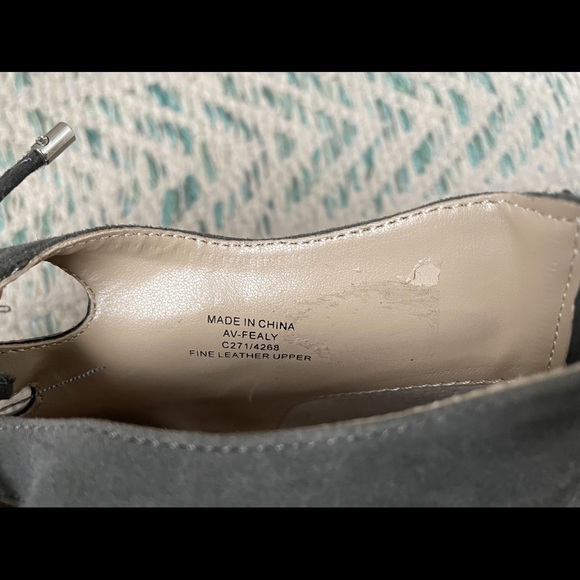 Adrienne Vittadini Gray Lace Up Bootie Heels - Picture 7 of 11